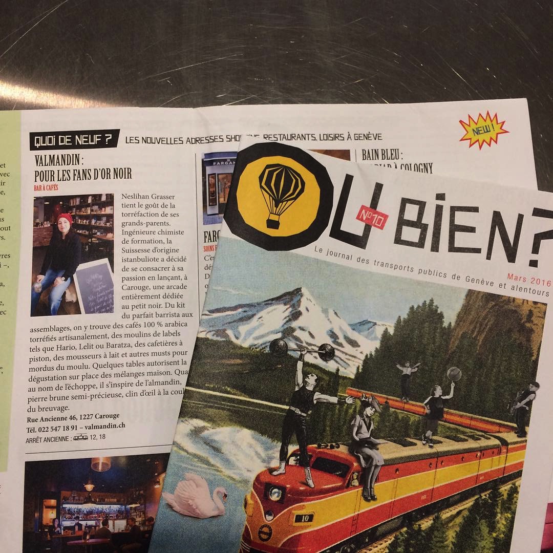 An article about Valmandin, the artisan roaster of gourmet coffee in Geneva as appeared in Ou Bien.