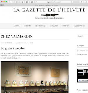 Valmandin dans la gazette de l'Helvète